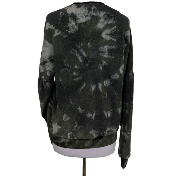 Electric & Rose Brushed Fleece Camo Pullover Sweatshirt Balloon Sleeves Sz S NEW - Picture 5 of 6